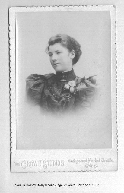 Mary Mooney 04/26/1897, aged 22 years